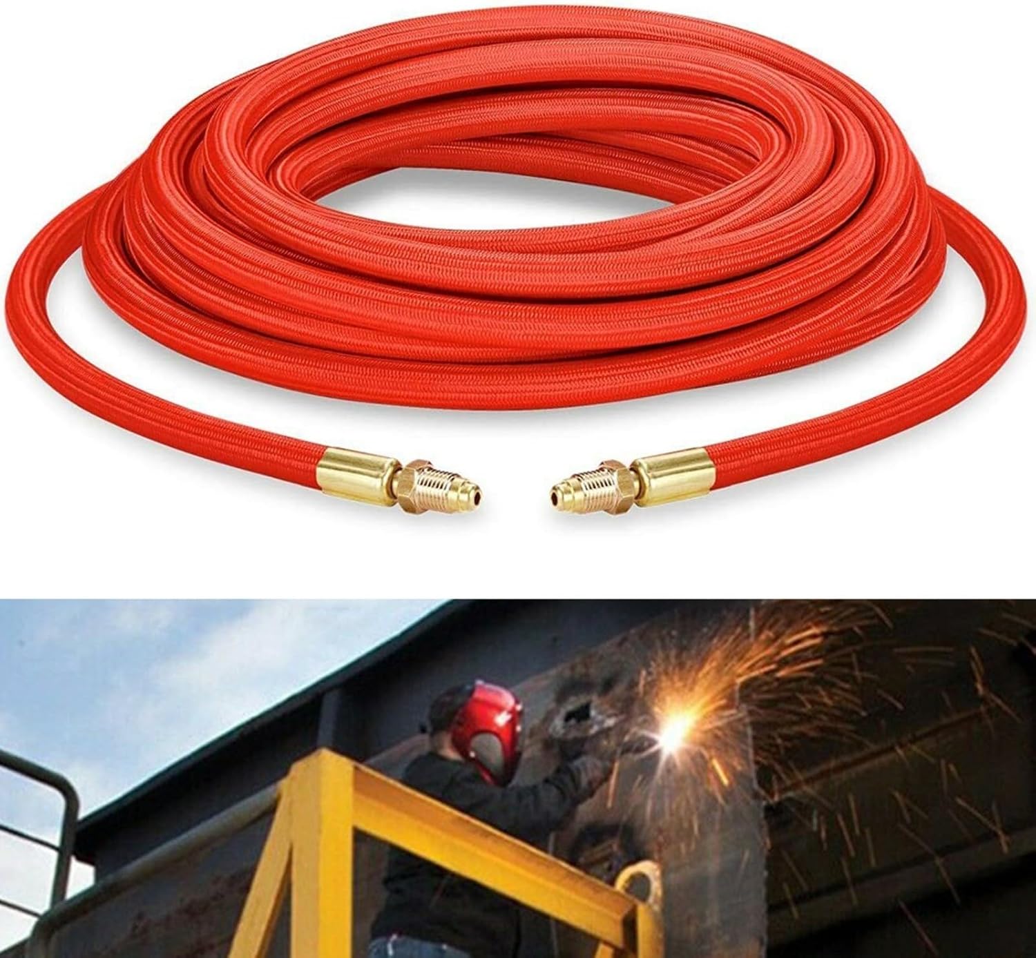 25ft 1 Pc for Superflex for TIG Torch Power Cable for CK57Y03RSF 3/8" X 24 RH for CK9, for CK17 Cutting Torch