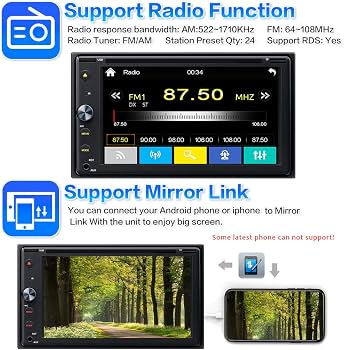 Amazon.co.jp: 6.2インチダブルディンカーステレオHDタッチスクリーン
