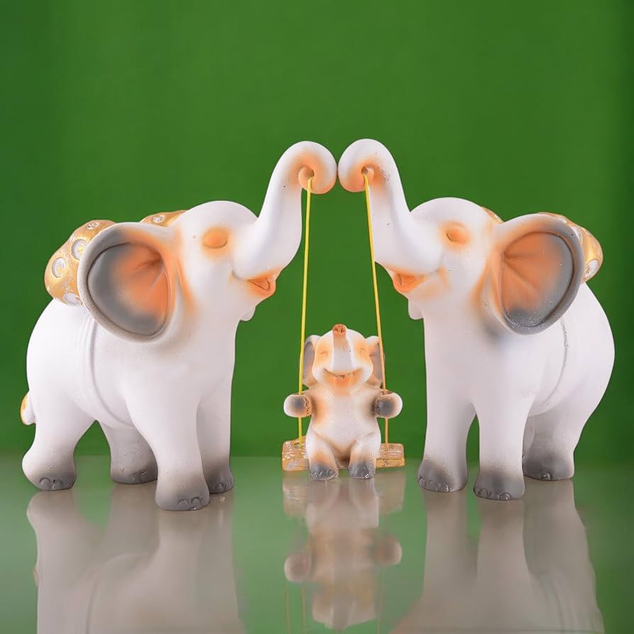 Buy DevineSoul 7 Inches Elephant Family Statue | Lucky Home Decor