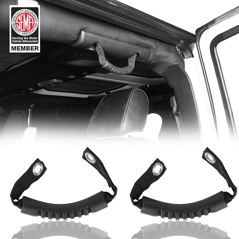 Alça de apoio u-Box para coluna do para-brisa Jeep Wrangler JK Unlimited 4 portas 2007–2018 – 2 unidades