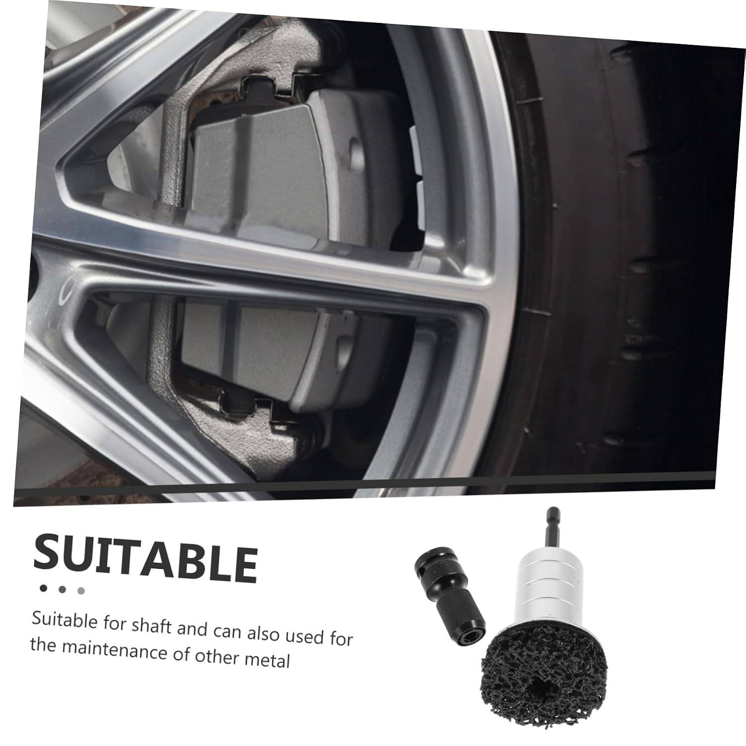 Brake Hub Cleaning Kit 4-Piece Car Wheel Polishing Set for Rust Removal Maintenance Includes Cleaning Discs Hub Grinding Tool for Automotive Use