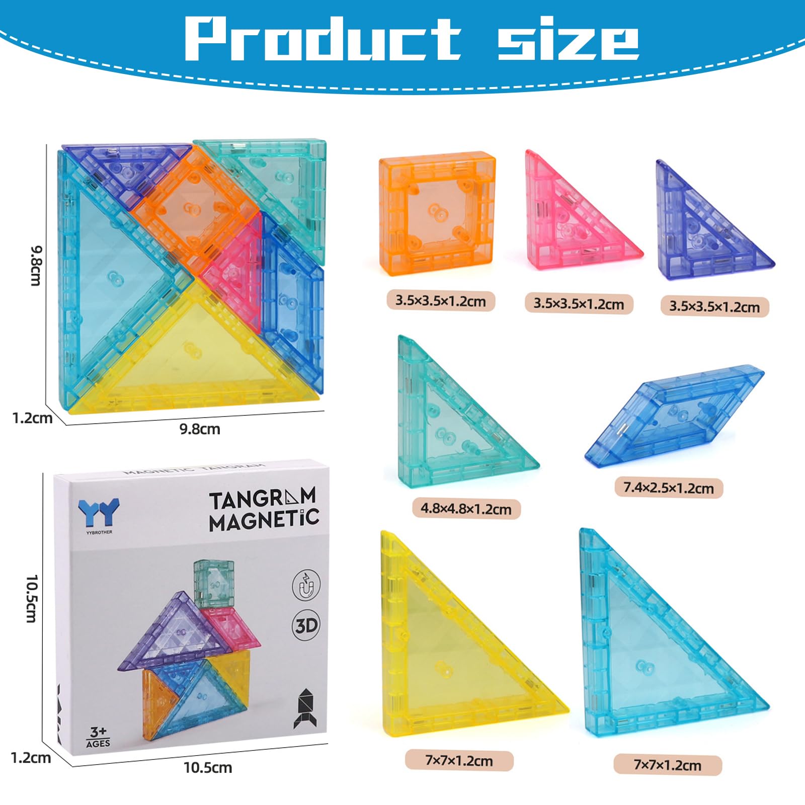 Tangram Magnétique Montessori - Puzzle Premium | Montezzori - Les jeux Montessori