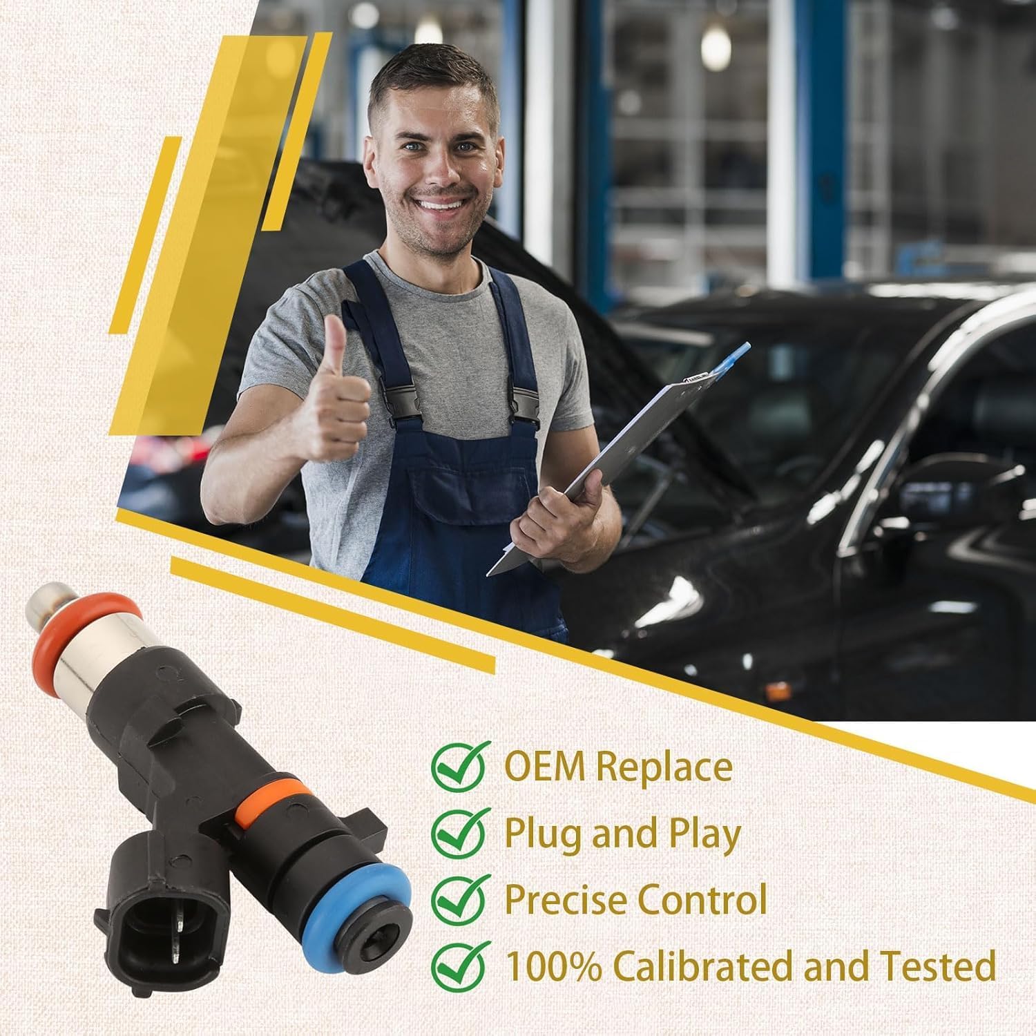 16600-7Y00A OE 3.5L Fuel Injectors,Compatible with/Nissan 3.5 Maxima Murano Altima 2004-2008,Compatible with/Infiniti G35 M35 FX35 |4 Holes| |Set of 6|