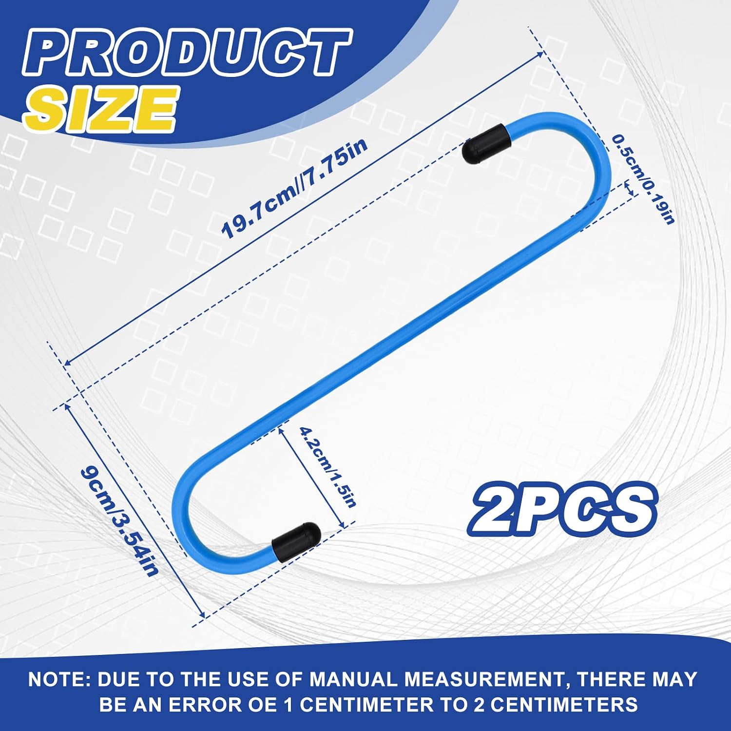 2 Pieces Brake Caliper Hanger Hooks with Protective Rubber Tips Durable Steel Automotive Repair Tool for Brake Bearing Axle and Suspension System Work Blue