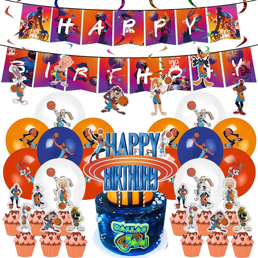 Buy BESTZY 56pcs Space Jam Theme Birthday Decorations, with Space Jam