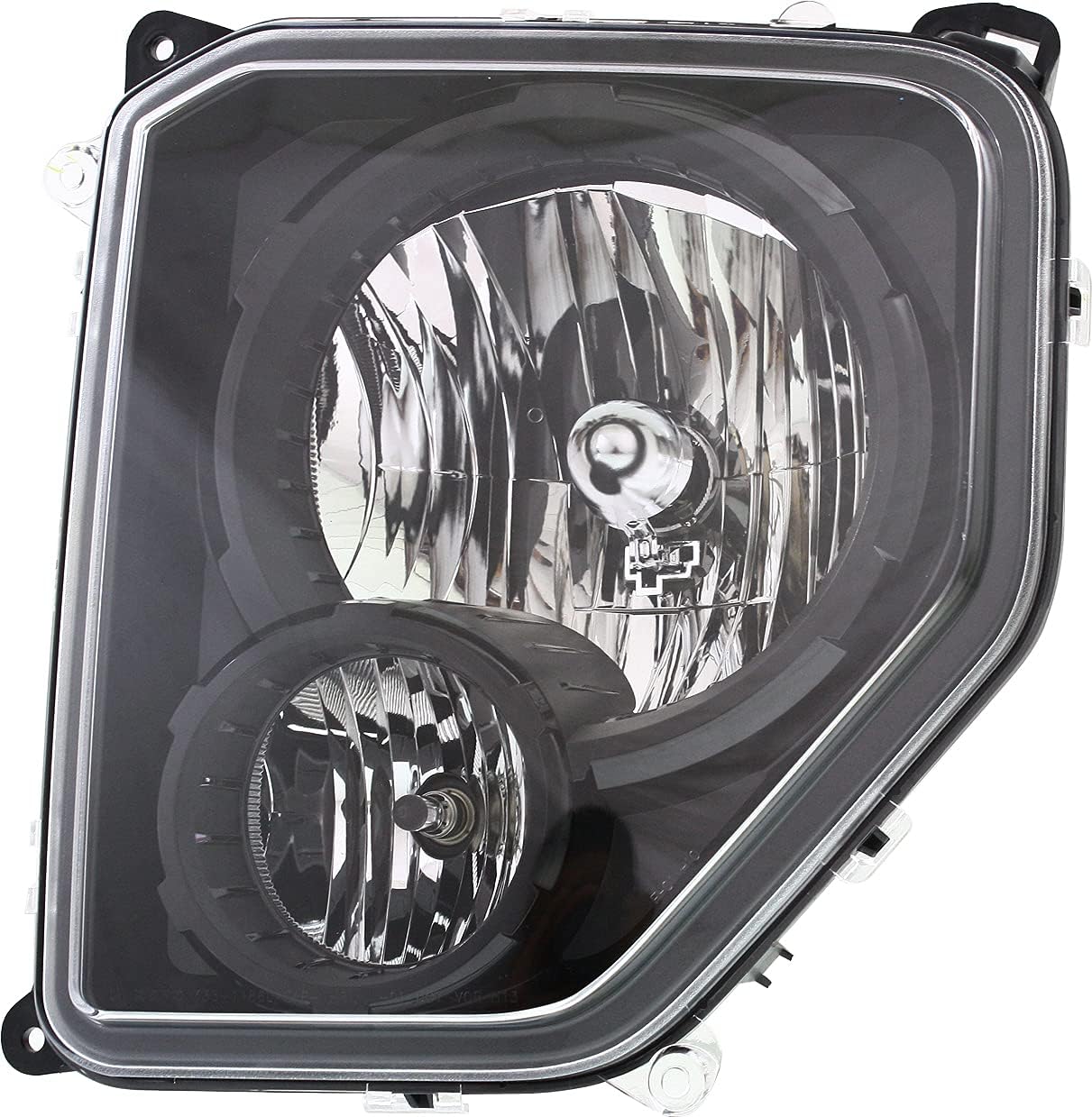 Garage-Pro Driver and Passenger Side Headlight for Jeep Liberty 2010-2012 Halogen With bulbs CAPA Black Bezel Replaces # 68079710AA, 68079711AA