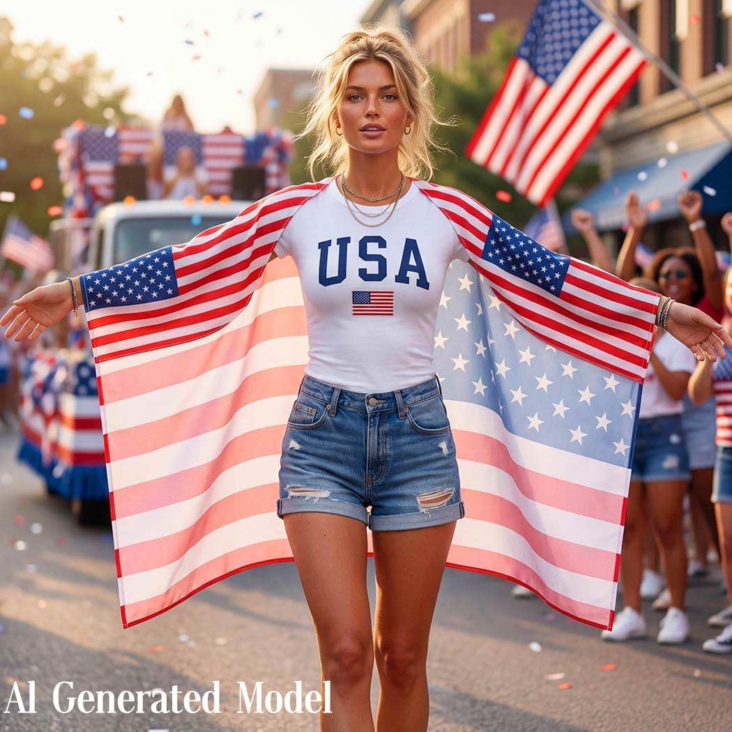 CAKURE Flag Cape with Sleeves Parades, Sports Events, National Day Celebrations & Fan Gatherings Outfit for Men and Women