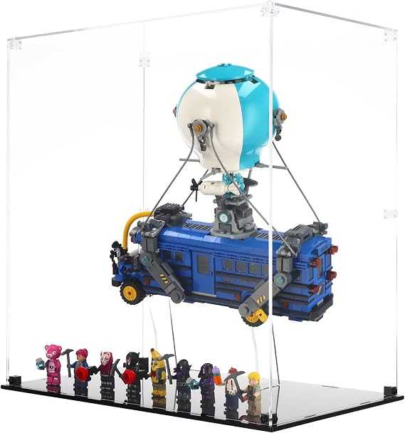 Display Case compatible with LEGO Fortnite 77073 Battle Bus