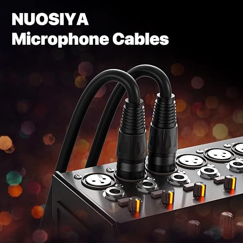 Miniatura 6 de Paquete de 2 cables XLR de 25 pies, cables de micrófono, cable de altavoz de micrófono equilibrado de alta calidad con cable XLR macho a hembra DMX