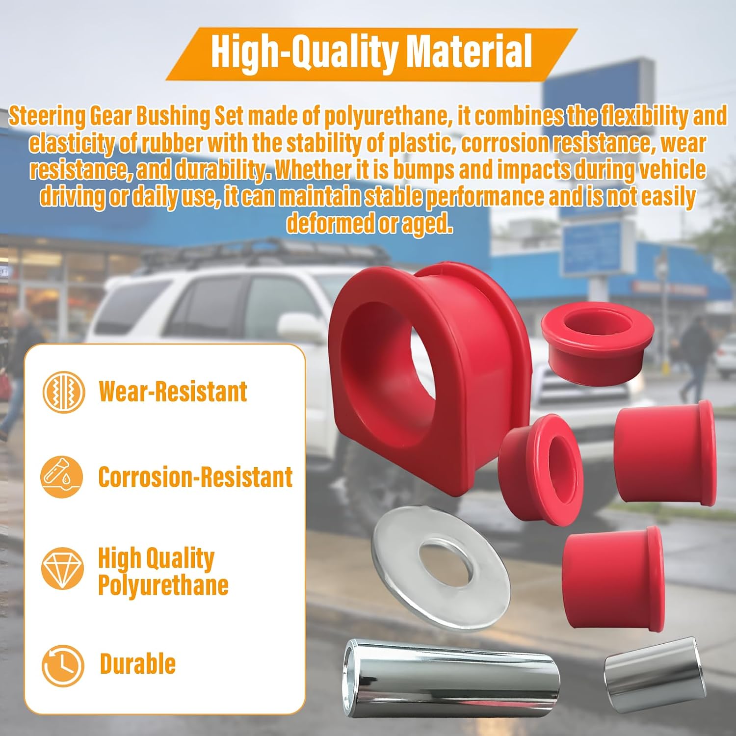 Rack and Pinion Bushing Kit Compatible with Toyota 4Runner 1996-2002 Compatible with Tacoma 1995-2004 Compatible with Pickup 1995 Replace# 8.10103R