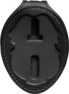 Perfect Fit Shield Wallets US Army Military Police MP Belt Badge Holder with Neck Chain and Belt Clip Black Leather (Cutout 464)