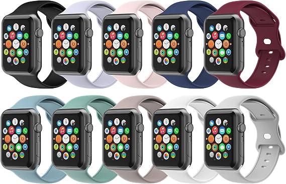 Amazon.com: Gleiven - Correas de reloj inteligente compatibles con correas  de Apple Watch de 1.496 in, 1.575 in, 1.614 in, 1.654 in, 1.732 in, 1.772  in, para mujeres y hombres, pulseras de