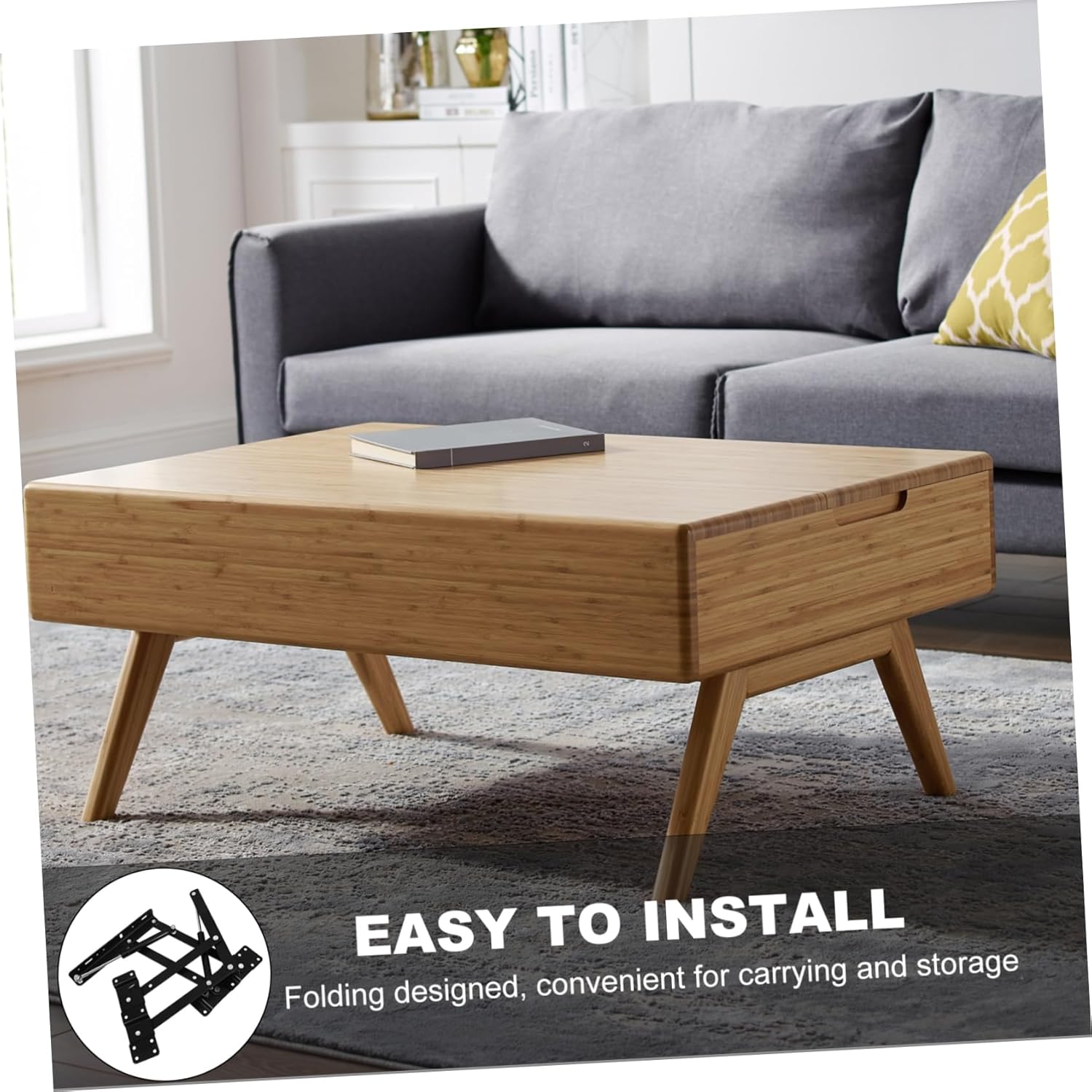 Folding Shelf Brackets with Hydraulic Mechanism Pull Down Bracket for Space Saving Tables Durable Construction for Easy Installation and Smooth Operation