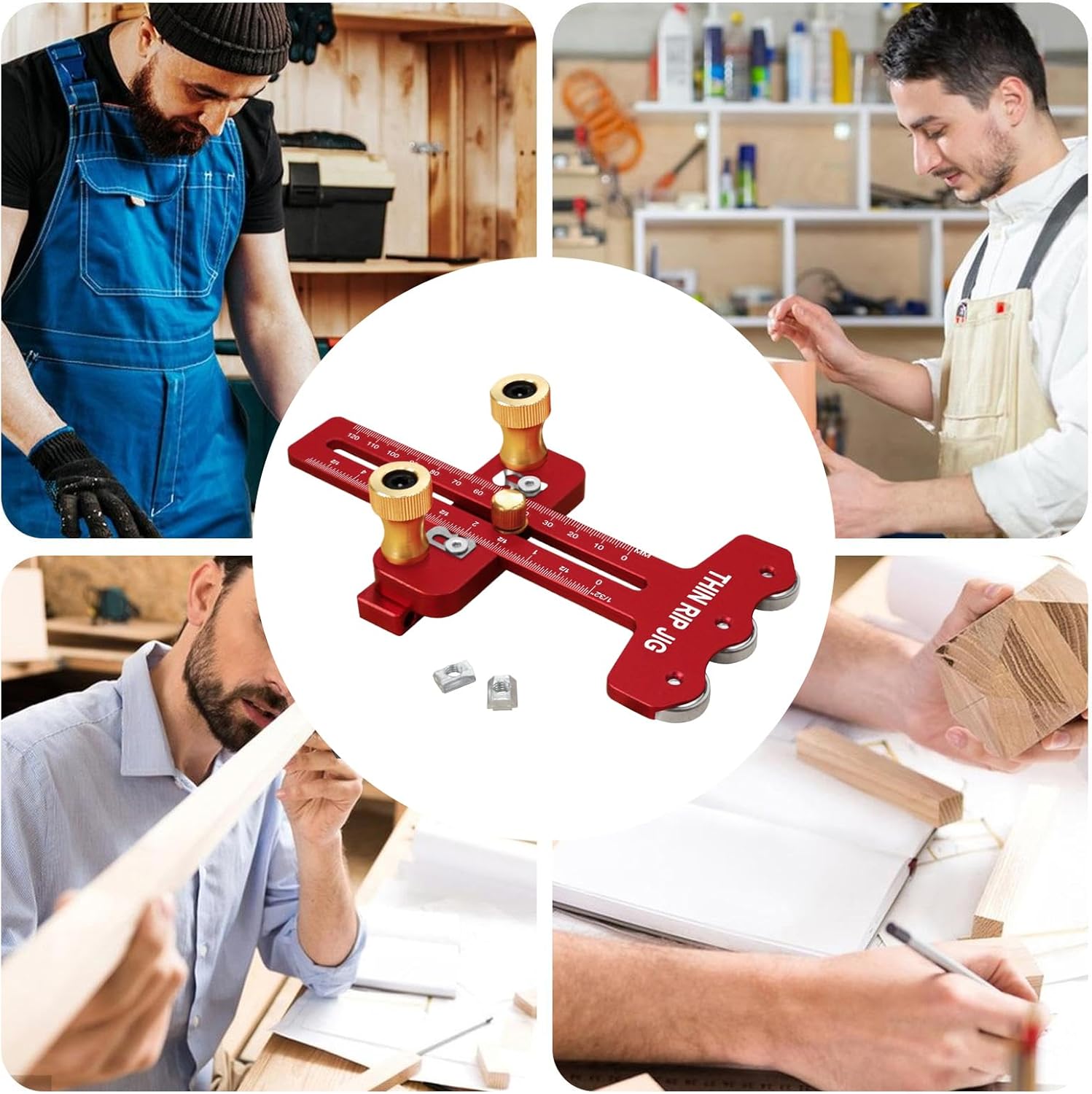 Thin Strip Jig - Table Saw Guide Thin Rip Cutting, Tablesaw Accessories Woodworking Cutting Tools, Aluminium Alloy Woodworking Guide | Table Saw Thiin Rip Jig,for Enthusiasts Professionals Beginners