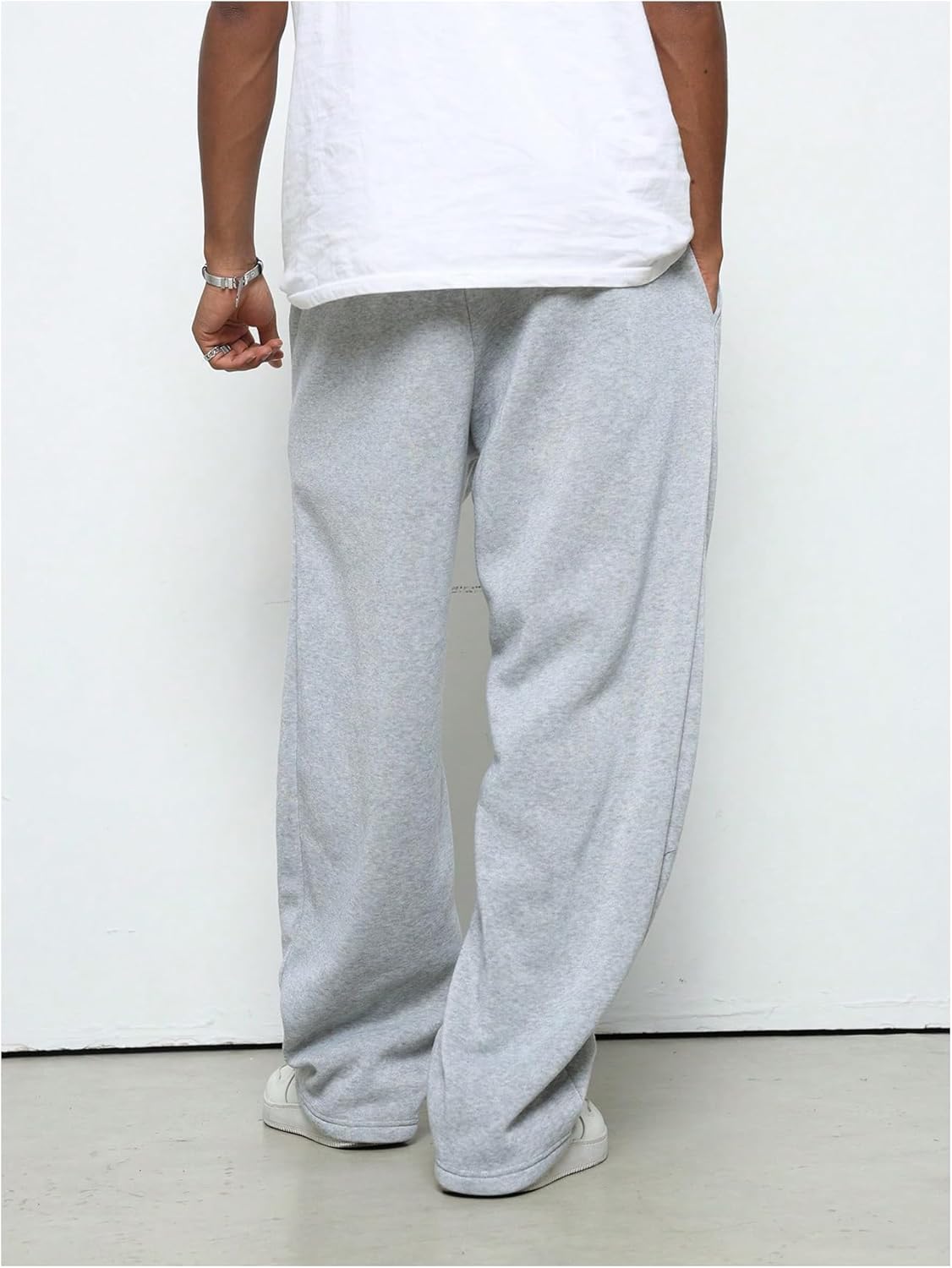 Men's Wide Leg Baggy Sweatpants Drawstring Graphic Loose Track Pants Streetwear Casual Trousers - Image 3