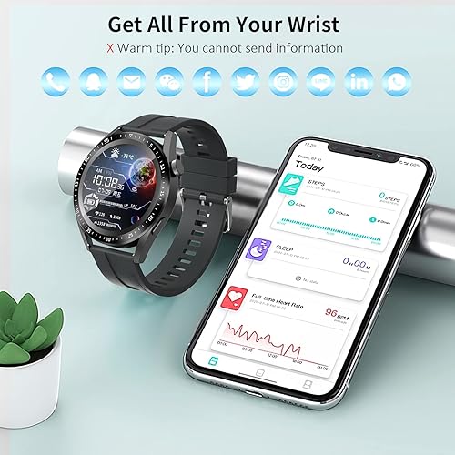 Miniatura 6 de Reloj inteligente para hombres y mujeres monitor de actividad 2023 con pantalla táctil IPS de 138 pulgadas reloj inteligente de fitness deportivo