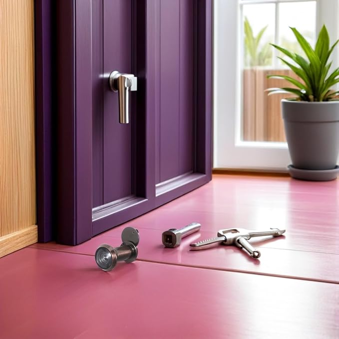 Mirilla de ángulo ancho para puerta de casa, vista de 220°, material de aleación de zinc, compatible con puertas de 3.9-5.9 cm de grosor, visibilidad nocturna y claridad amplia miniatura 4