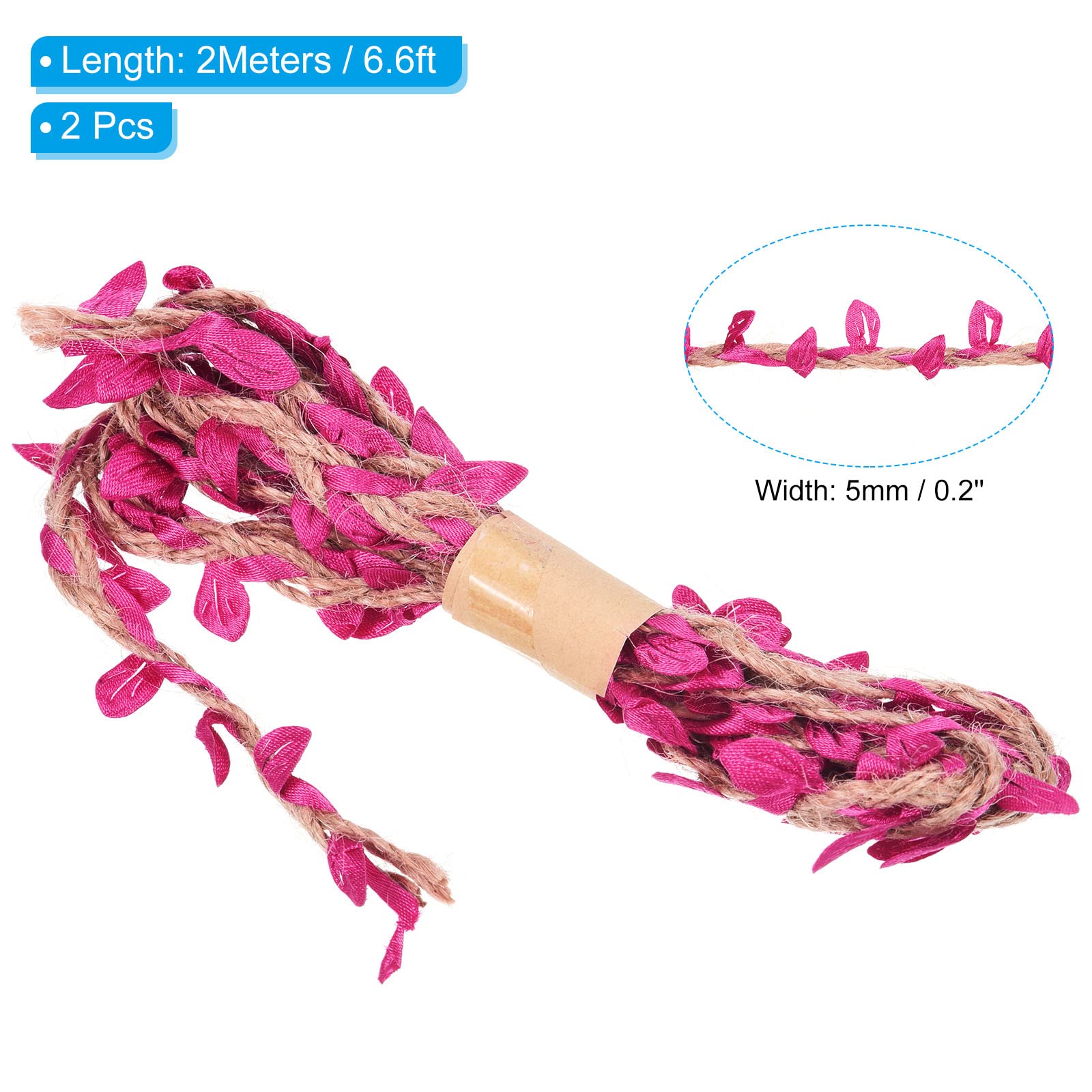 PATIKIL 6.6ft 5mm Burlap Leaf Ribbon - Image 2