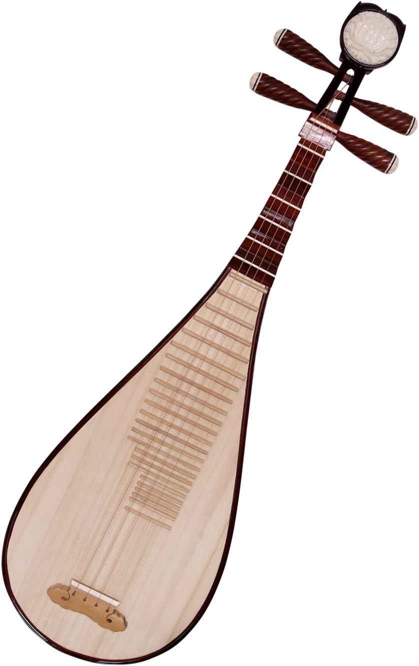 Hardwood Bone Flower Pipa Chinese Guitar / Lute for Children Chinese Traditional Stringed Instrument