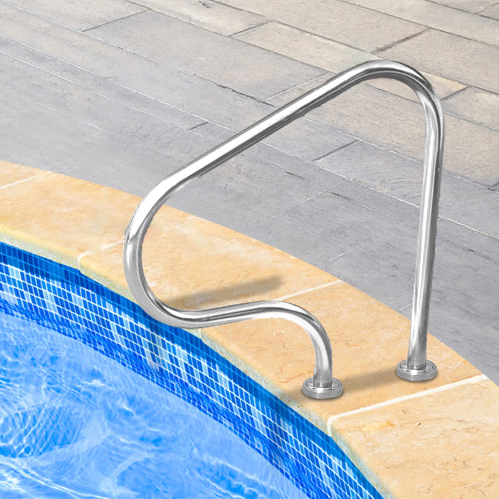 Barandilla de la piscina, piscina barandilla, 304 barandilla de acero inoxidable piscina escalera, fácil de instalar barandillas de la piscina enterrada
