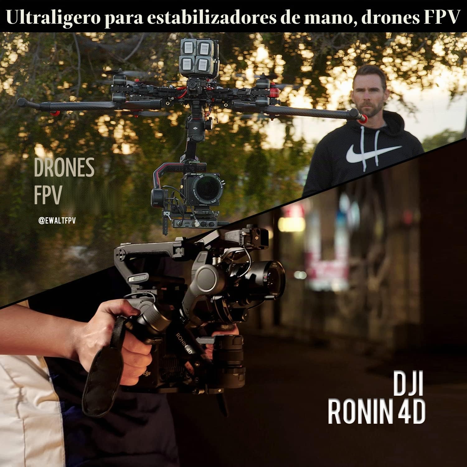 SIRUI Saturn 35mm T2.9 1.6X Full Frame Carbono Fibra Anamorphic Lens, Ligero Cine Cinema Objetivo Lens Lenses Lente para Drones, estabilizadores de cardán de Mano (E Mount, Blue Flare)