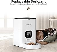 Vista 7 de VOLUAS Comederos automáticos para gatos, comedero cronometrado para mascotas para gatos y perros con dispensador de alimentos secos, bolsa
