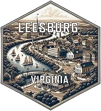 Leesburg Virginia Souvenir Travel Destination Die Cut Hexagon Decorative Flat Magnet 2-Inch