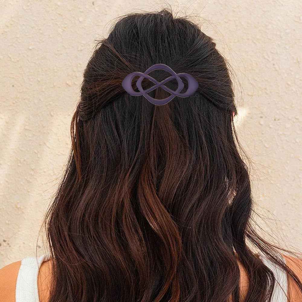 6PCS Vintage French Barrette Clips, Matte Flat Claw Clips for Thin & Long Hair Strong Hold Hair Accessories for Women & Girls