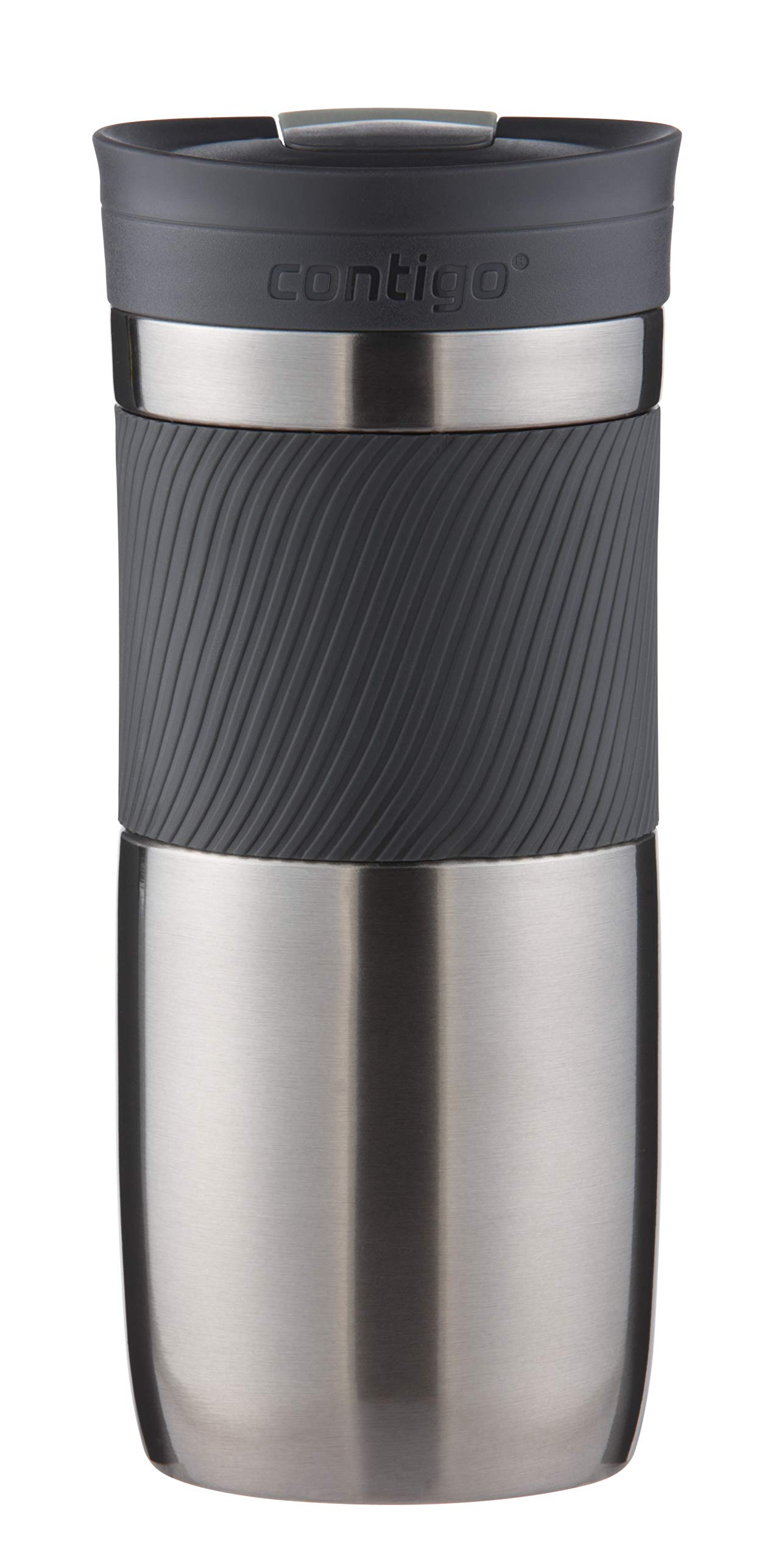 Contigo Byron SNAPSEAL - Tazza termica con incisione, con nome in acciaio inox, da viaggio, a prova di perdite, coperchio facile da pulire, senza BPA, 470 ml (Gunmetal)