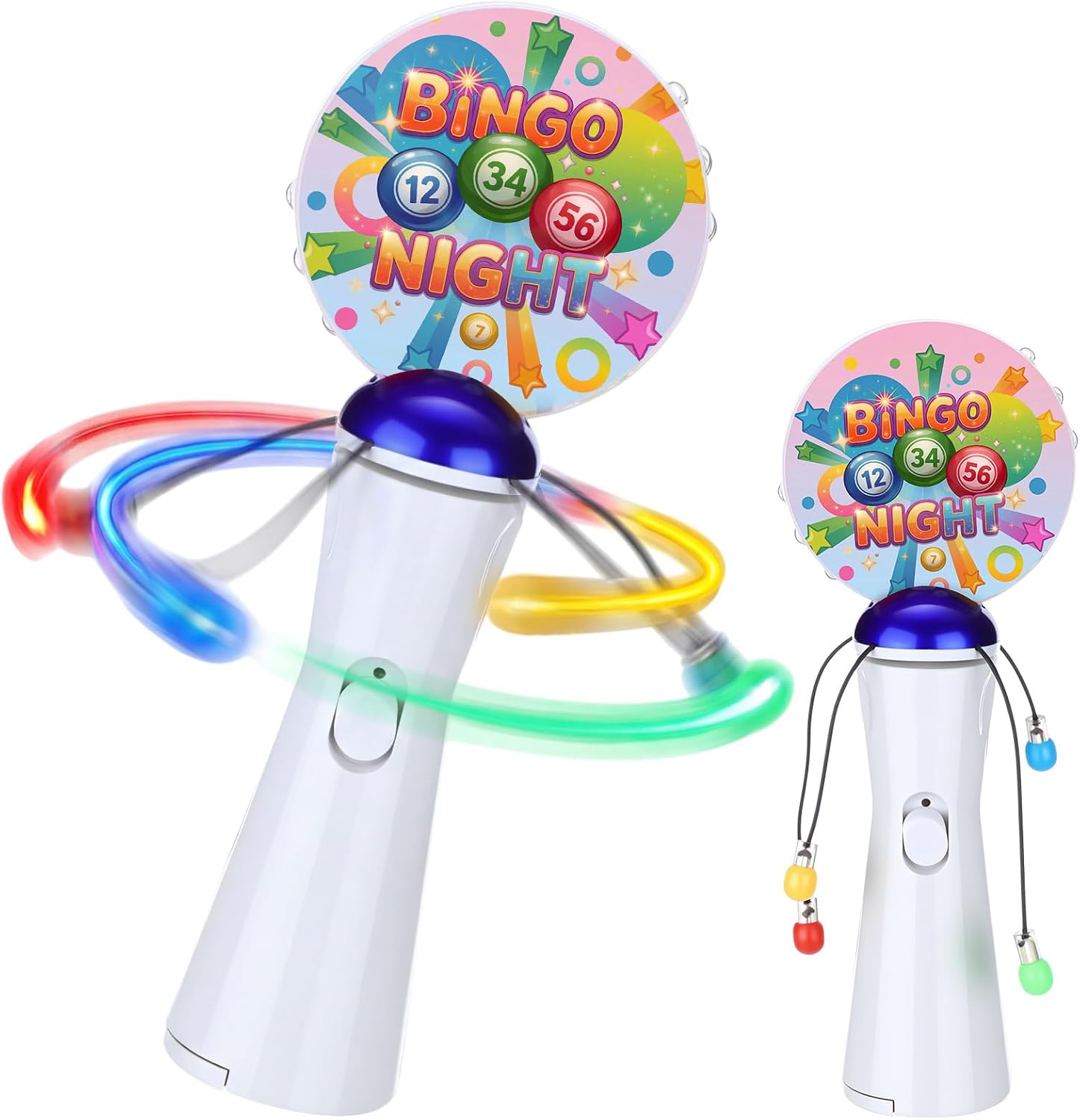 2 Pcs Bingo Spinner Wand LED Spin Party Favors