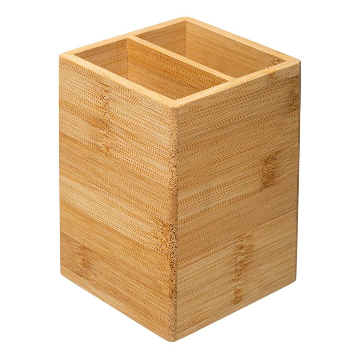 5five - pot à ustensiles 2 compartiments bambou