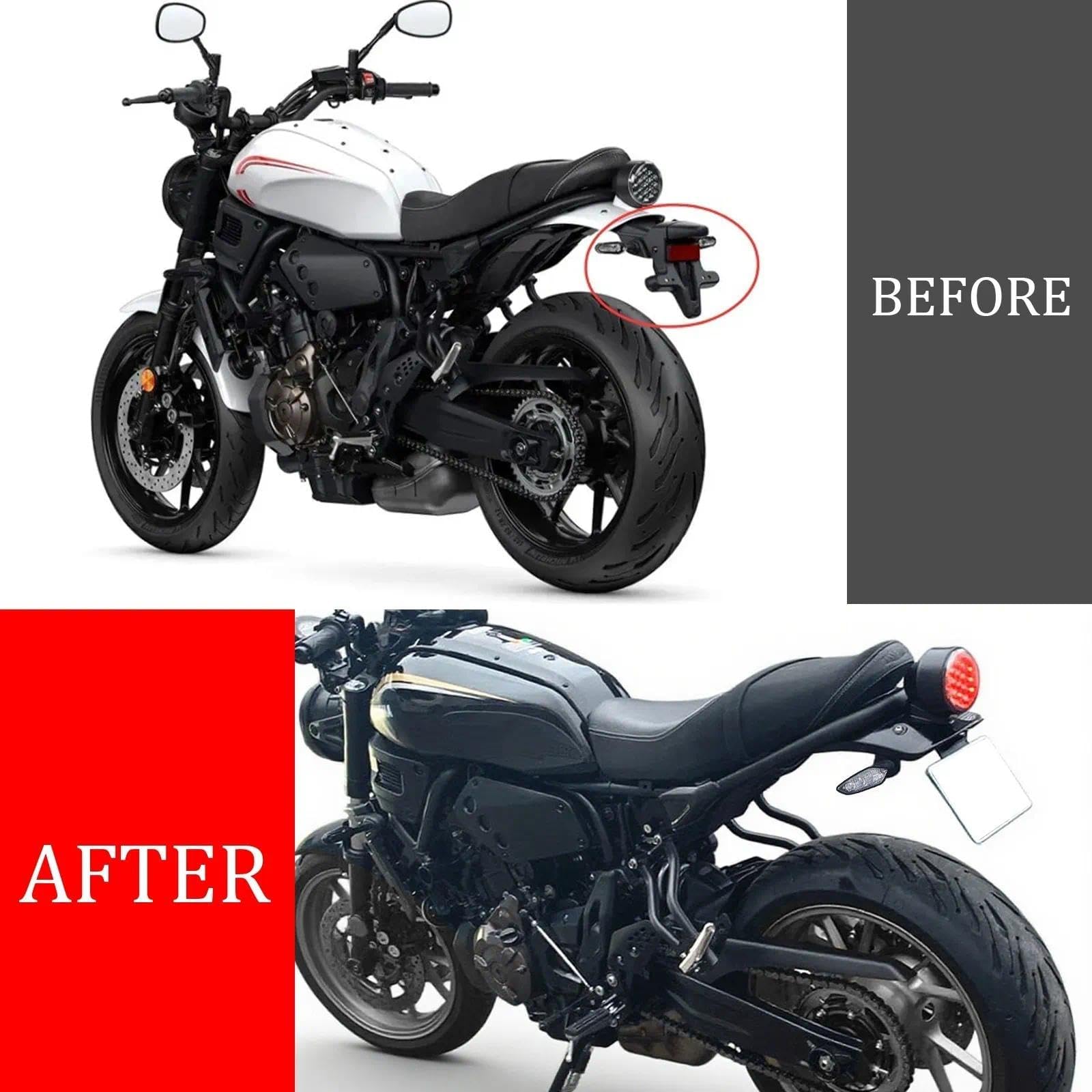 XSR 700 Fender Eliminator - Portatarga posteriore compatibile con XSR700 2015-2025 Smoke