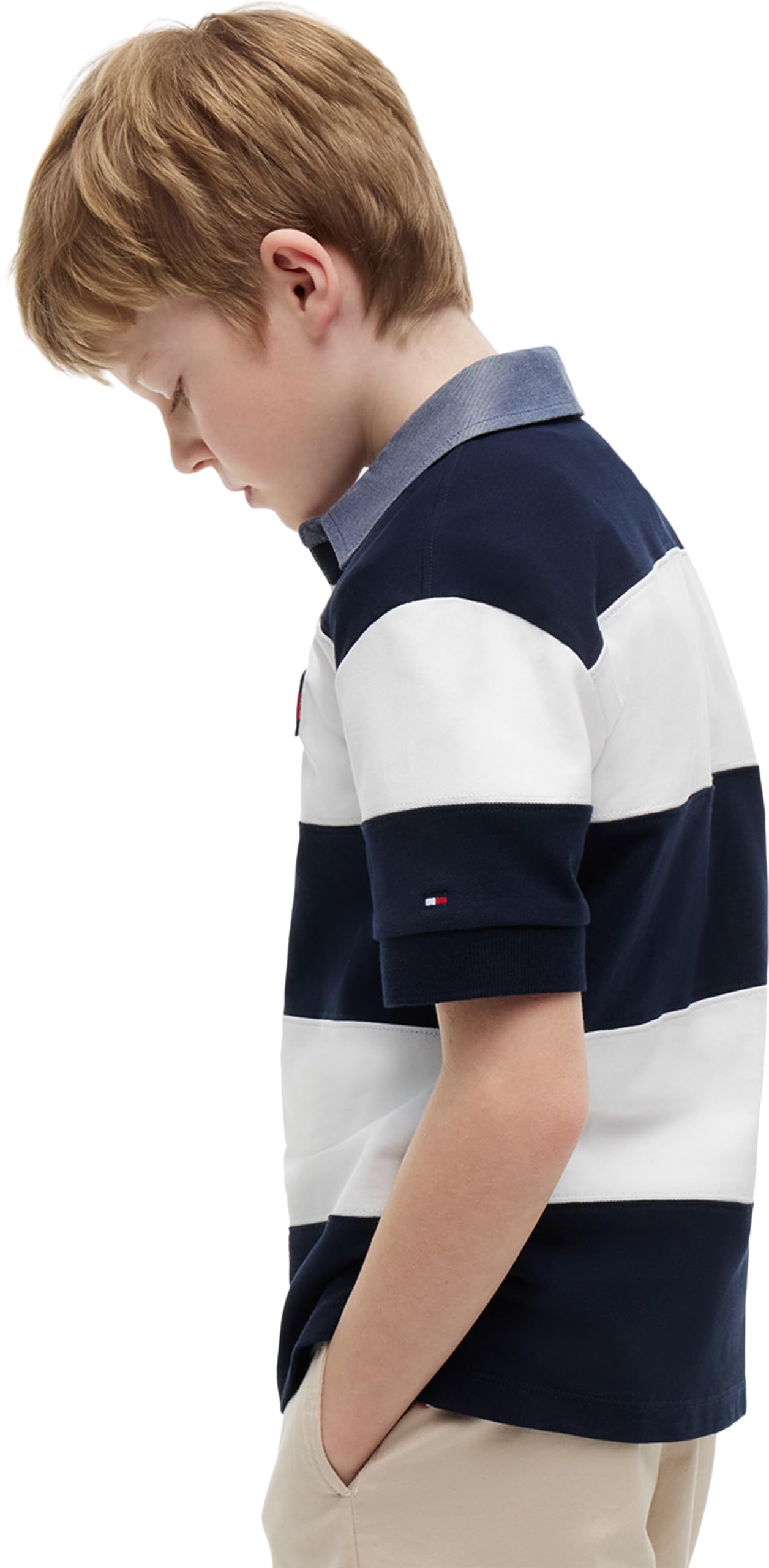 Tommy Hilfiger Jungen Contrast Collar Rugby Polo Ss Kb0kb10473 Andere Poloshirts