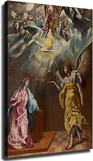 El Greco Artwork- The Annunciation 2 Poster Canvas Image Printing Wall Art Decor Aesthetics Living Room Bedroom Home Background Famous Paintings Printmaking (08x12inch-Unframed)