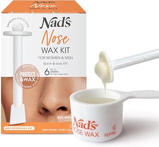 Nad's Nose Wax Kit for Men & Women - Waxing Kit for Quick & Easy Nose Hair Removal, 12g / 0.42oz