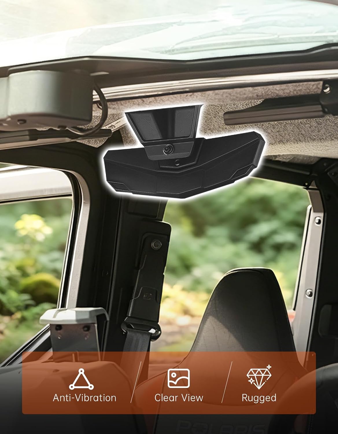 Rear View Mirror for Polaris Xpedition ADV XP NorthStar Ultimate 2024-2026 Accessories, Adjustable Folding Clear Rearview Center Mirror (2PCS)