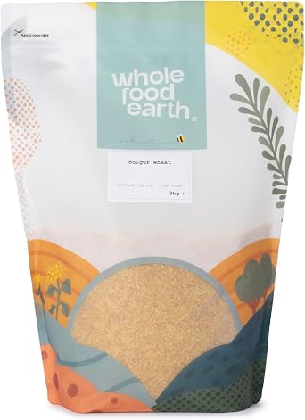Wholefood Earth Bulgar/Bulgur Wheat 3 kg | GMO Free | Natural | High Fibre