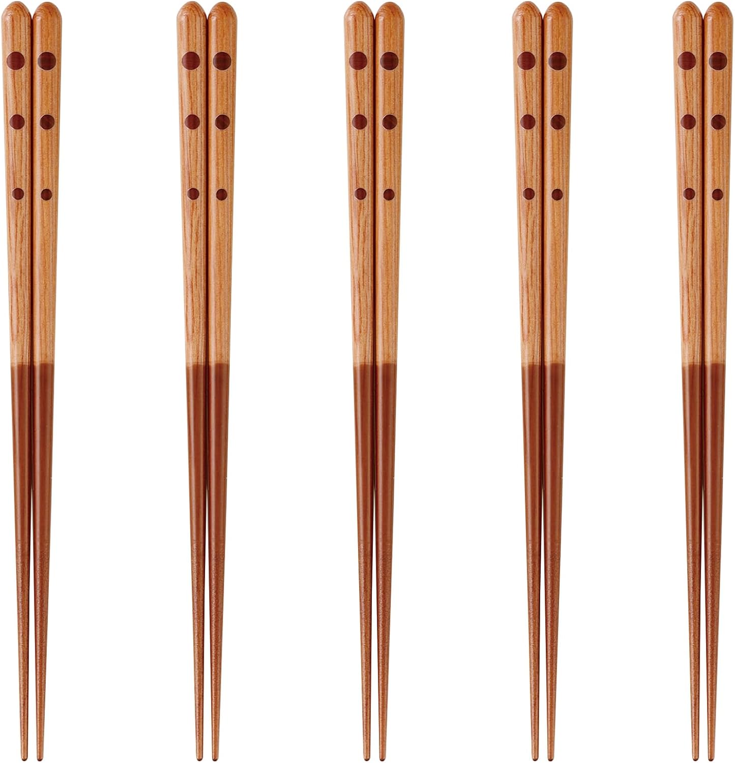 J-kitchens PID587319 Japanese Food Chopsticks, Set of 5 Pairs, Material: Wood, Chopsticks, Dishwasher Safe, Made in Japan