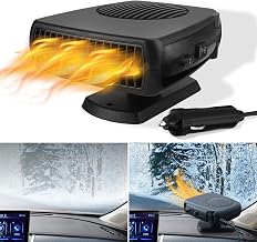 Car Heater, 200W Portable Windshield Defroster Fast Heating and Cooling Auto Defogger Window Defroster Automobile Windscreen Heaters Plug in Cigarette Lighter Heaters with 360 Degree Rotary (12V)