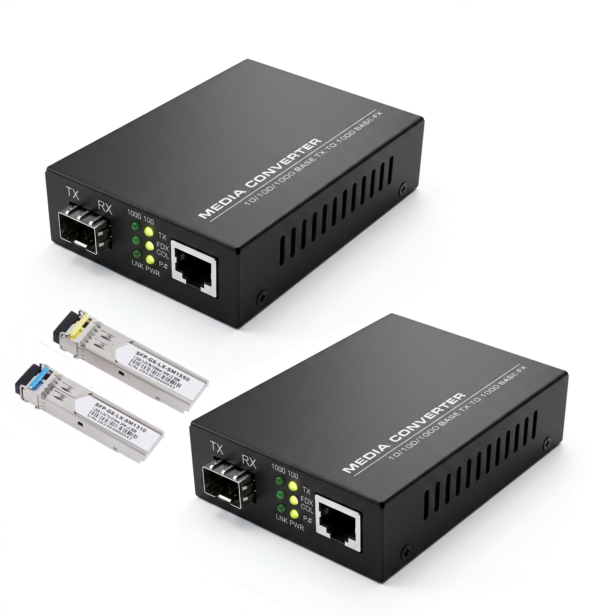 Gigabit Ethernet światłowodowy konwerter światłowodowy 10/100/1000 Mbps jednomodowy