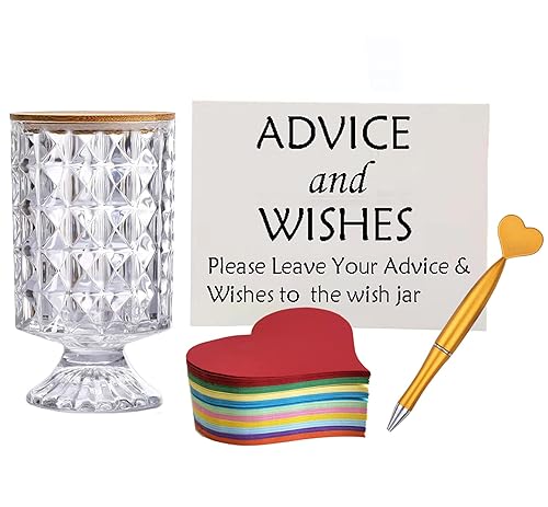 CHENGXINWENHUA Alternative Guest Book & Wedding Wishing Jar & Baby