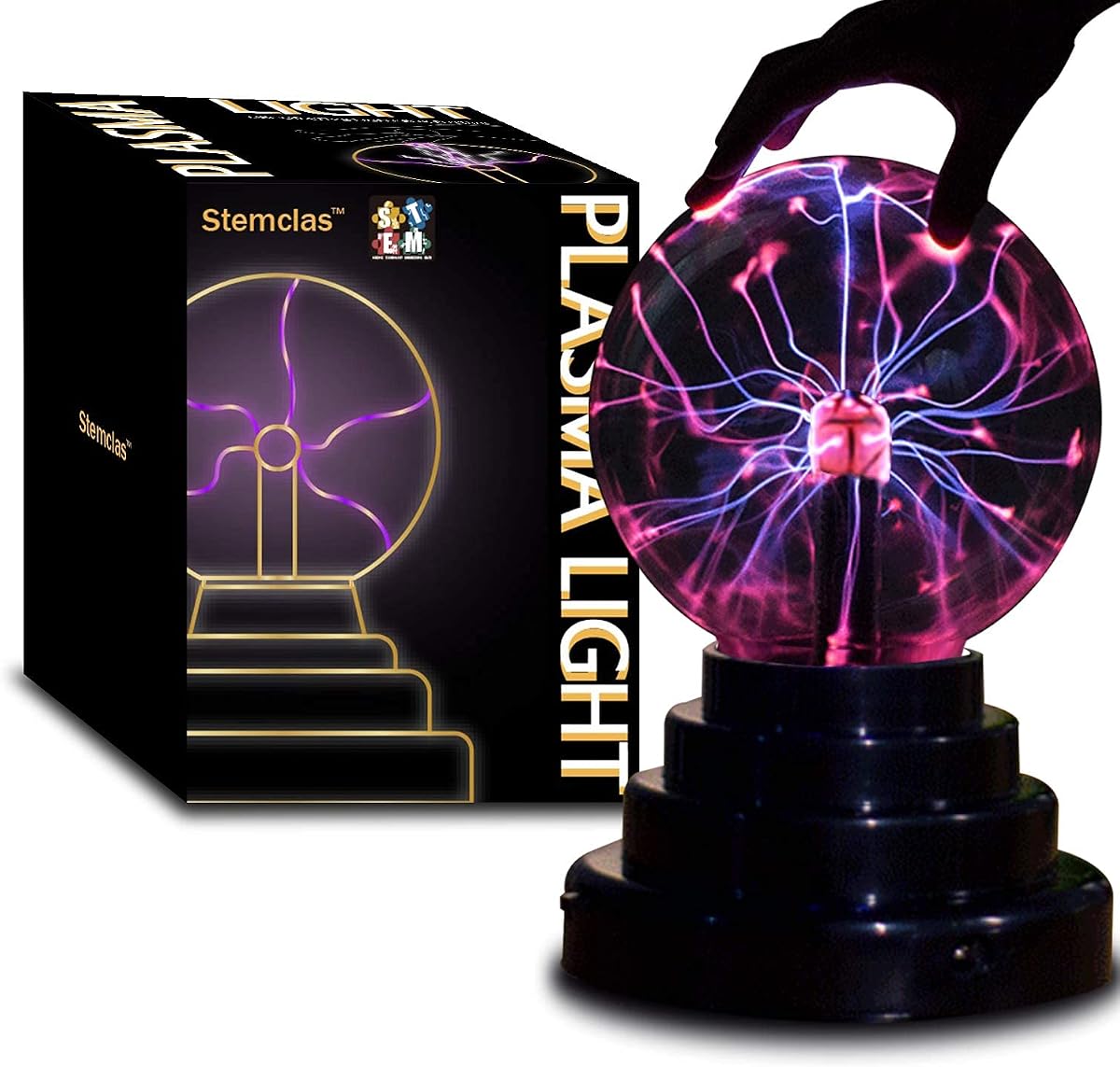 Bola/Luz/Lámpara de Plasma, Globo Eléctrico de Electricidad Estática, Sensibilidad Táctil, Alimentación USB, Increíble Regalo para Fiestas, Cumpleaños y Fiestas, 3 Pulgadas, para Mayores de 14 Años