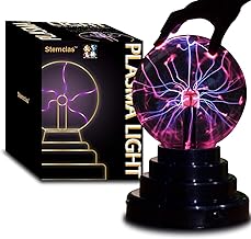Stemclas Plasma Ball/Light/Lamp, Static Electricity Globe Electric Lightning Ball, Touch Sensitive, USB Powered, Amazing Gift for Parties, Birthday and Holiday, 3 Inch, for Age Over 14 Years Old