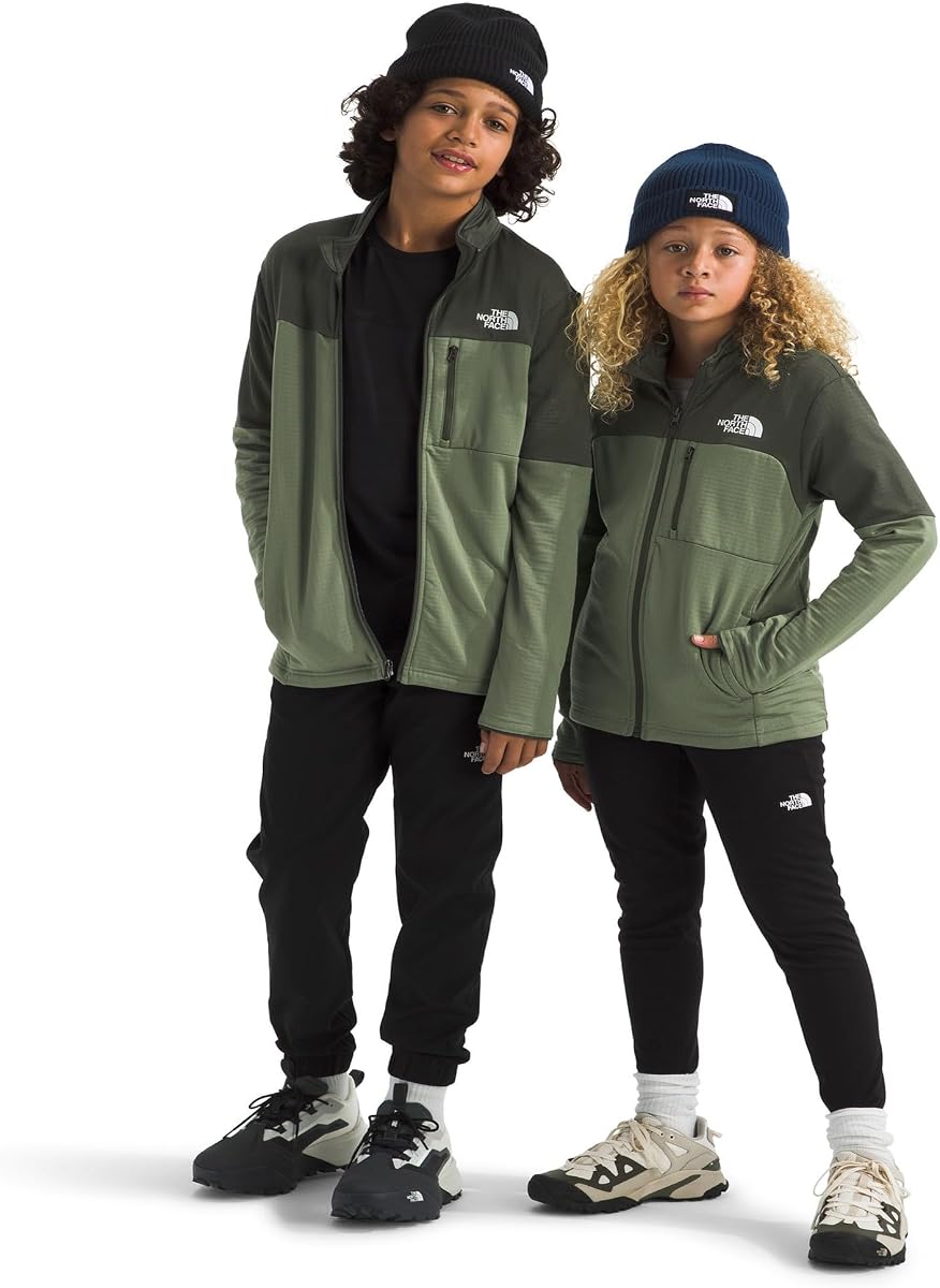 Kids' Hike Midlayer Full Zip Jacket | Lightweight Outerwear for Boys & Girls', Secure-zip Chest Pocket