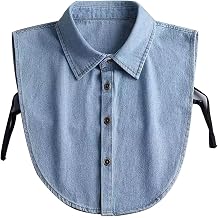 Denim Detachable Collar Faux Dickey Collar Half Shirt Blouse False Collar Decorative Shirt Collar Choker