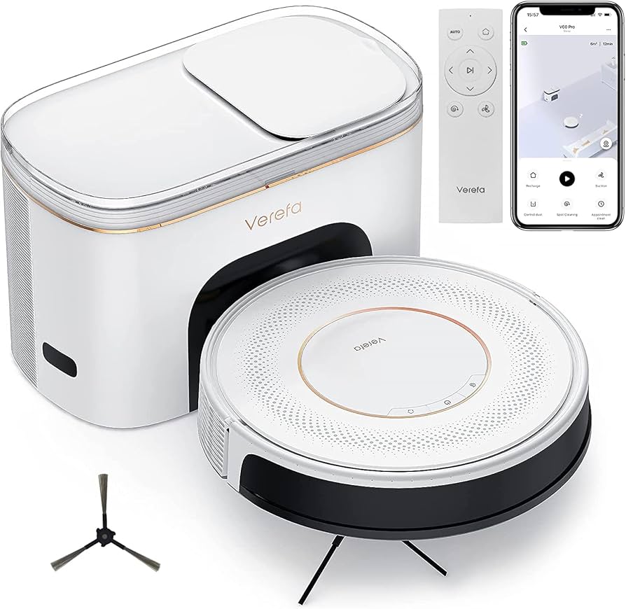【送料込】 Verefa V60 Pro ヴェレファ ロボット掃除機 Amazon | Verefa V60 Pro ロボット掃除機と自動ゴミ収集、スリムな