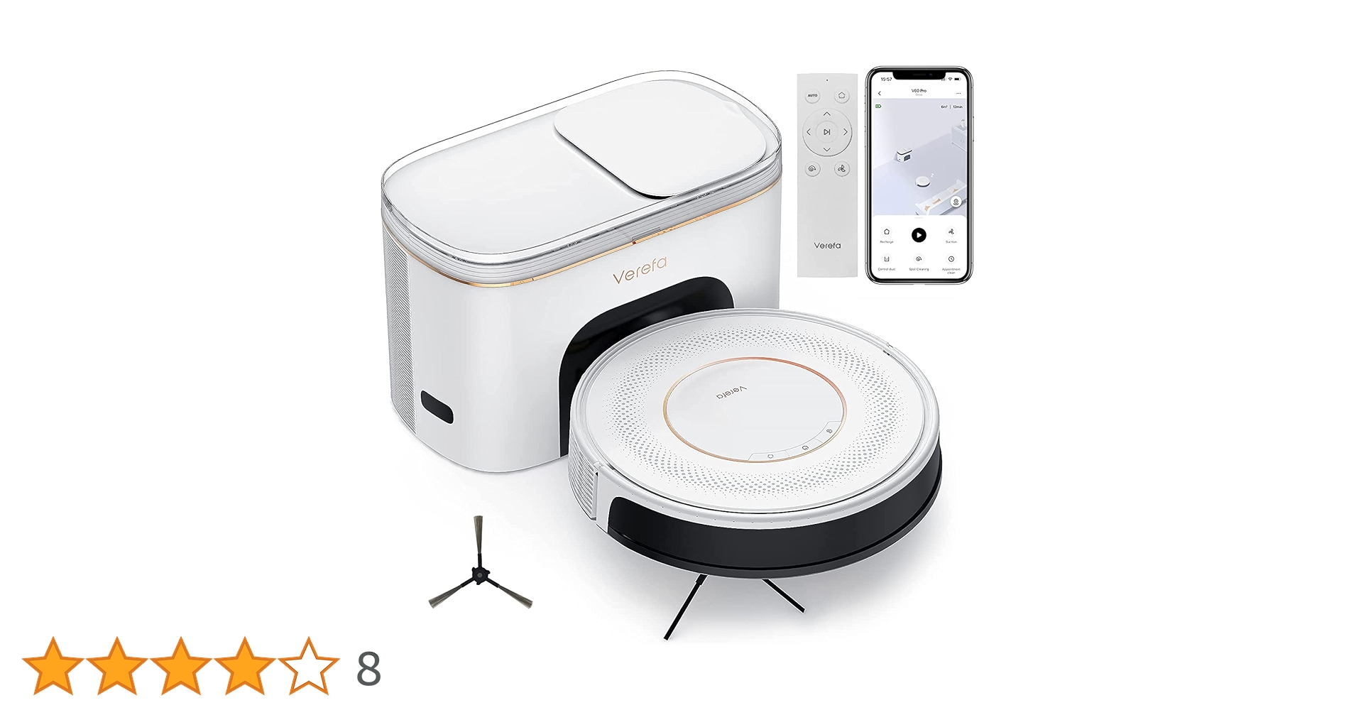 【送料込】 Verefa V60 Pro ヴェレファ ロボット掃除機 Amazon | Verefa V60 Pro ロボット掃除機と自動ゴミ収集、スリム