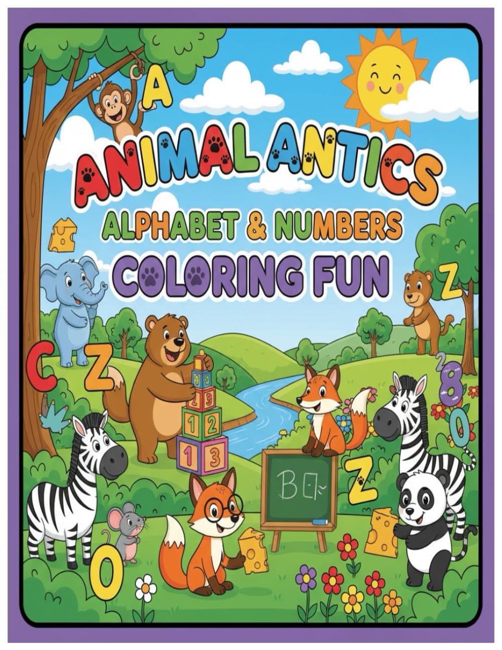 ANIMAL ANTICS: ALPHABET & NUMBERS COLORING FUN