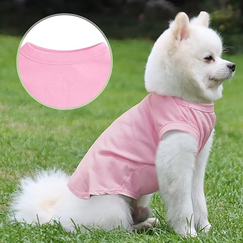 Miniatura 3 de DegGod Camisetas personalizadas para perros con nombre para mascotas, transpirable, estampado personalizado o nombre bordado, ropa de verano sin