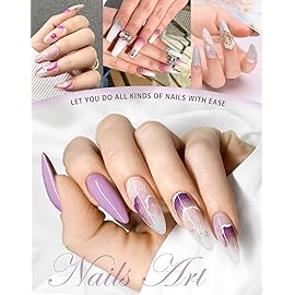 Maryton Nail Buffer Sanding Block Polisher Buffing File 60/100 Grit for Acrylic Nail Art Kit Manicure Tools 10 PCS (Black Purple)